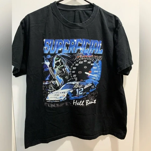 Superficial Racing Hell Bent like style shirt. Grailed. Used. Size Small. - Picture 1 of 3